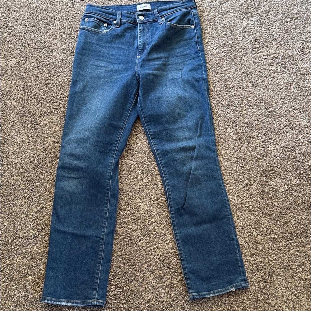 Pistola Dark Blue Straight Leg Jeans